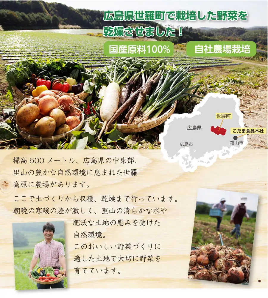 【定期便6カ月】7種の国産野菜フリーズドライみそ汁の具 5袋セット