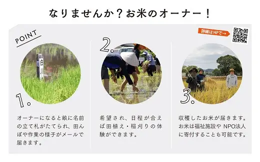 お米作りが出来る【自然米】18Kgのお米のオーナー_A0038-006