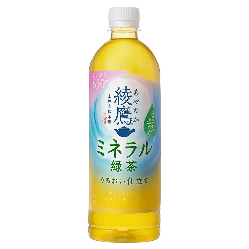 【最短5営業日着！】綾鷹 ミネラル緑茶 650ml PET×24本　【04301-1070】 コカコーラ 緑茶 茶 お茶 ペットボトル 常備 備蓄 蔵王