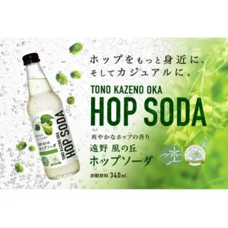 ノンアルコール 炭酸水 遠野風の丘 ホップソーダ 340ml 6本セット【1302776】
