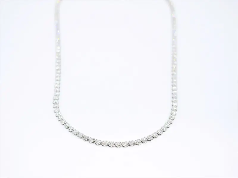 Deliciae テニスネックレス ストレート ワイドシャトン PT900 ダイヤモンド【5.0ct】DTN-12-PT-0501