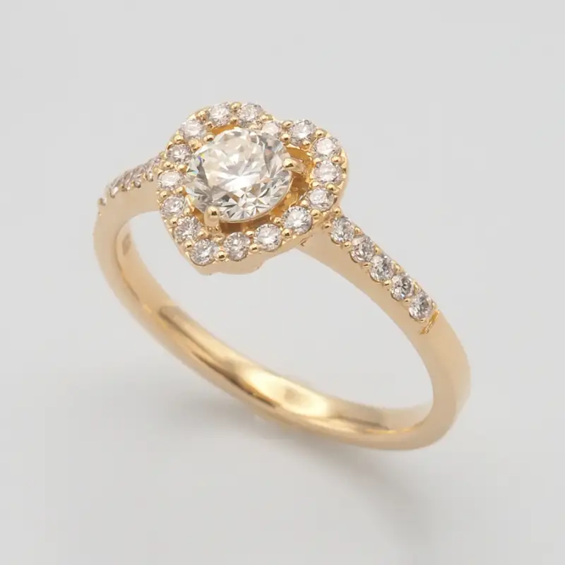 K18　0.66ct　ハートダイヤモンド リング　FHR-009694