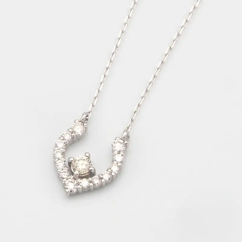 PT900/PT850 0.15ct ダイヤモンド ペンダントネックレス　FHH-019985