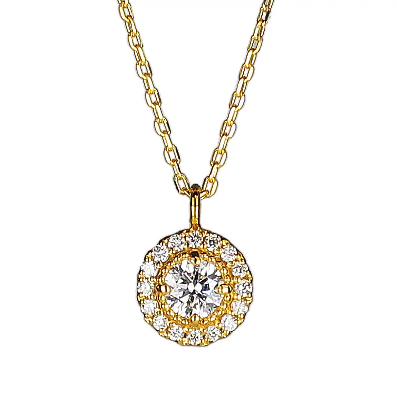 K18YG ダイヤ0.14ct 45cm ペンダント PNI-303-YG
