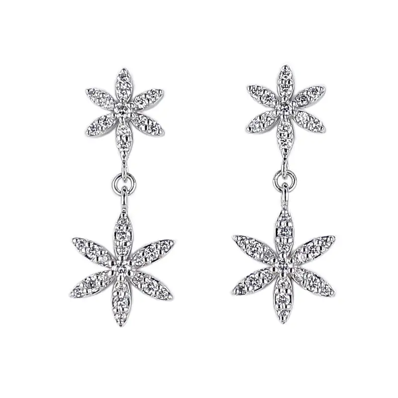 PT ダイヤ0.2ct フラワーピアス PNI-219-310PtNW