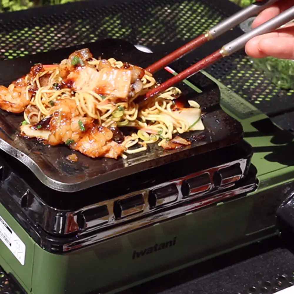 1375 ZEOOR 焼肉プレート イワタニ カセットフー タフまるjr. ジュニア 専用 極厚鉄板 ズレ止め付 4.5mm IW45-29