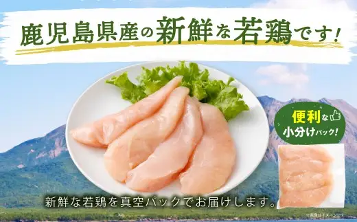 鹿児島県産 若鶏 筋なしささみ 約2.5kg セット カット 筋なし ささみ 小分け 鶏肉 冷凍 AS-4102