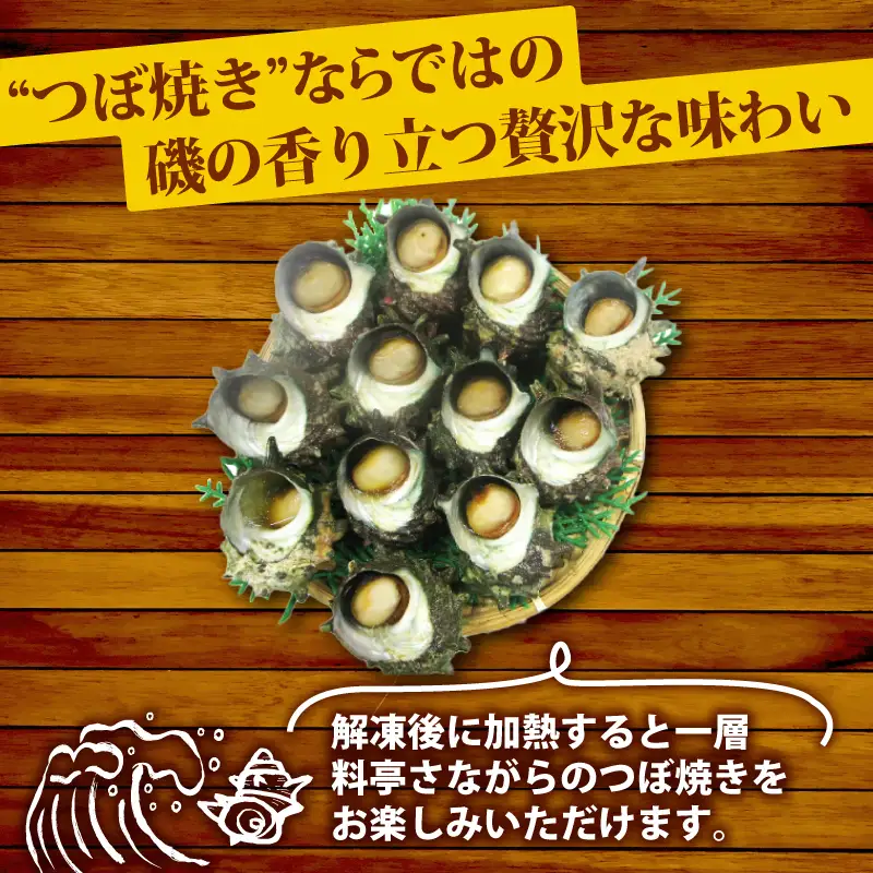 冷凍 つぼ焼きさざえ白だし 12個 下関 《さわ水産：SW》 SW-SZ008