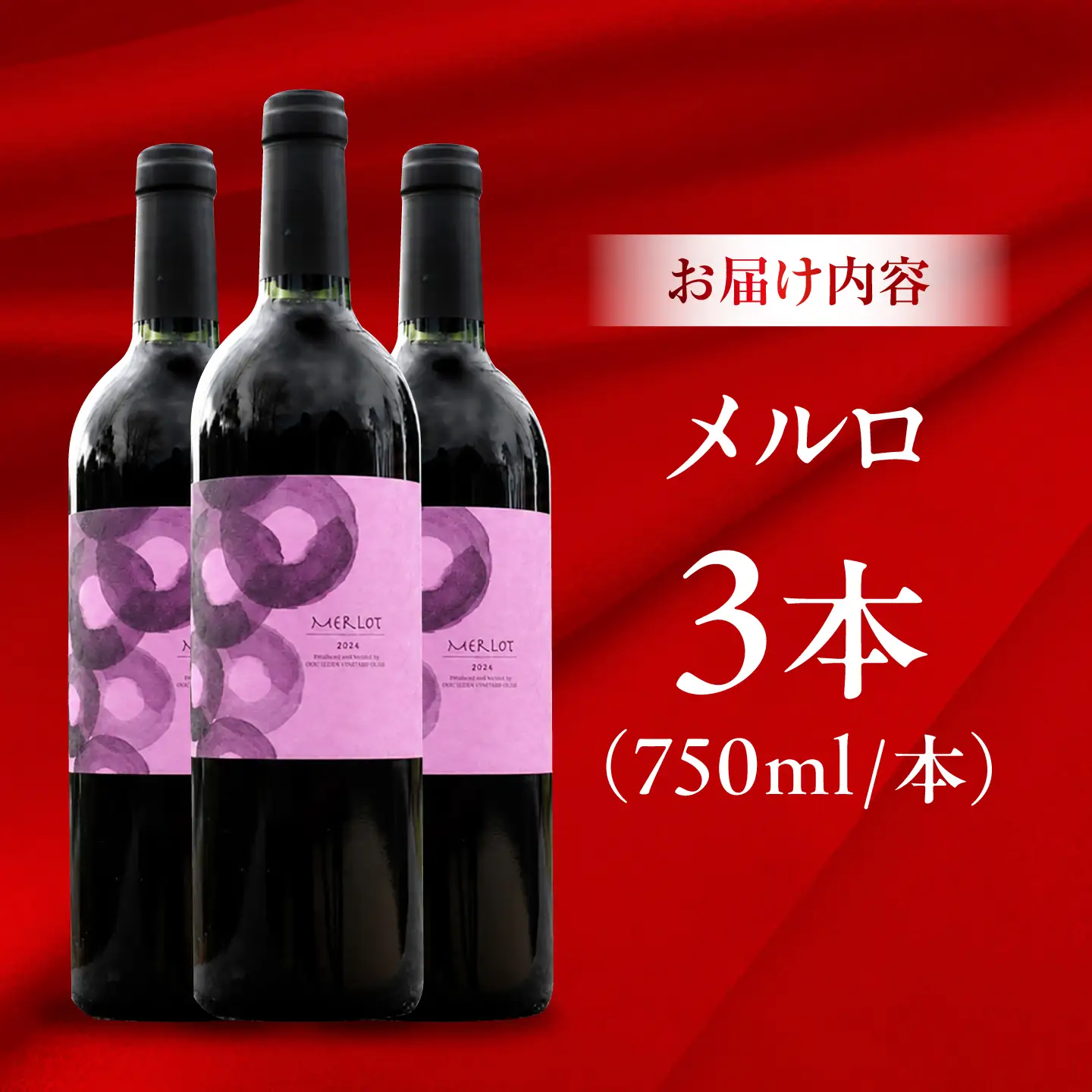 メルロ 3本 750ml×3 赤ワイン [AICS102]