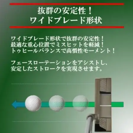 ゴルフクラブ　ブレードパター　無刻印　ブラック　34インチ【1718276】