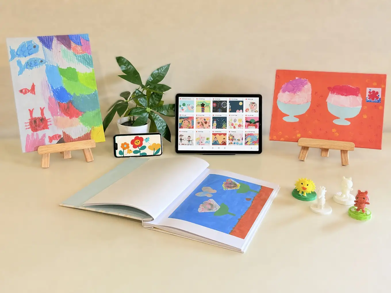 子どもの作品を本・動画・立体で残す まんてんキッズアート【プレミアムプラン利用券（100%OFF）】【33,000円相当】110-29