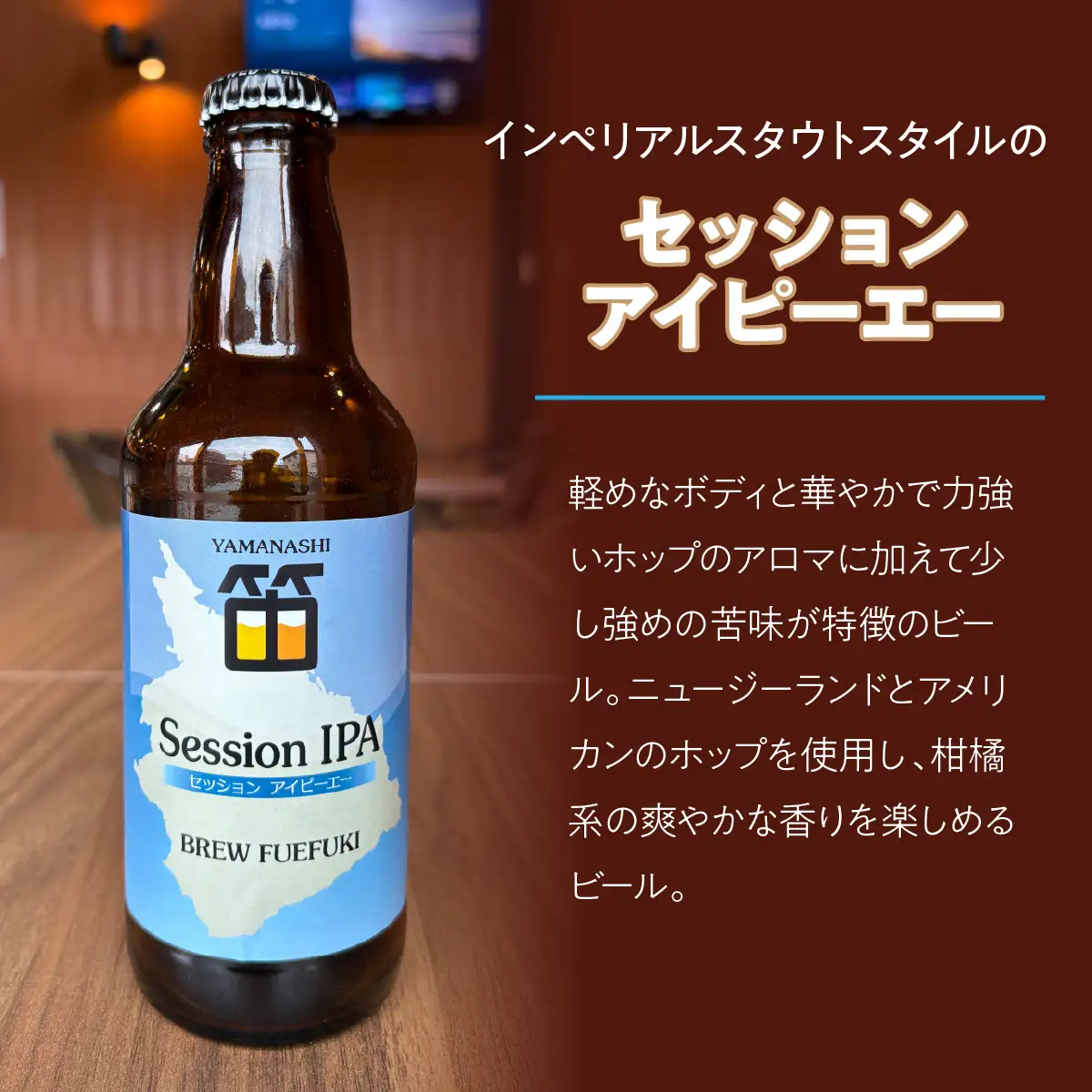 石和温泉郷で作られたクラフトビール３３０ml瓶６本セット（２種×３本）「ラガー2」「SessionIPA」 261-001-b