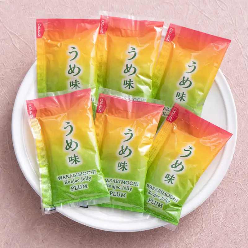 【夏季限定】 ぷるもちわらび餅風ゼリー 梅・黒糖 (20g×6個×12袋入×各1箱) F21E-548