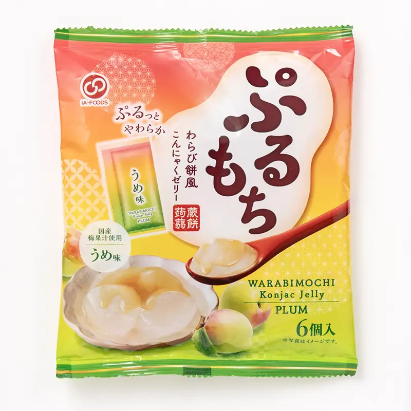 【夏季限定】 ぷるもちわらび餅風ゼリー 梅 (20g×6個×12袋入×1箱) F21E-549