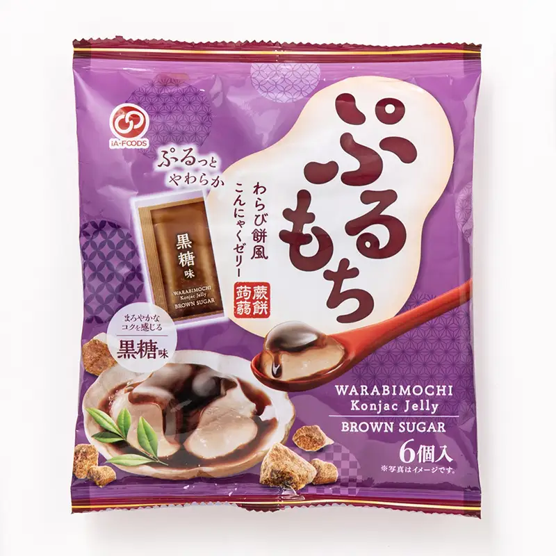 【夏季限定】 ぷるもちわらび餅風ゼリー 黒糖 (20g×6個×12袋入×1箱) F21E-560
