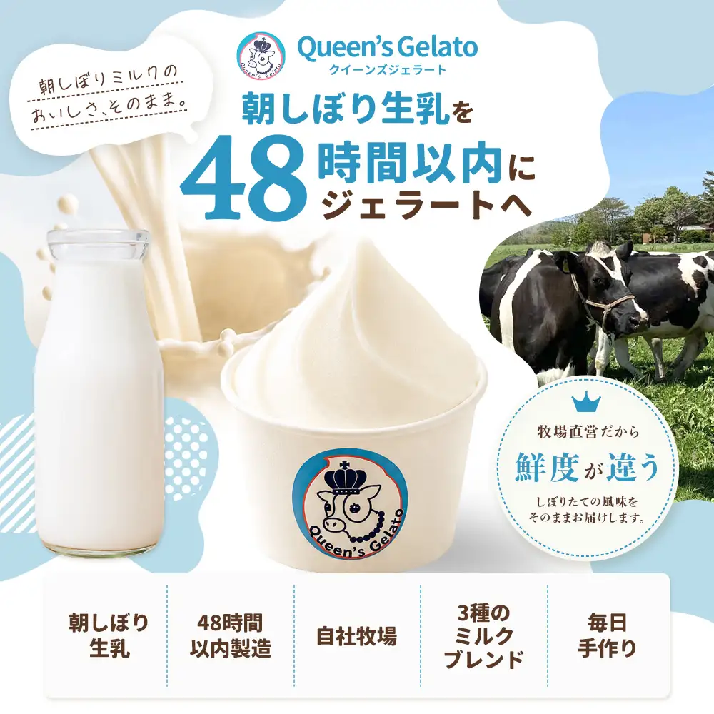 クイーンズジェラート オールミルク 100ml×6個 | Queen’s Gelato クイーンファーム ジェラート 贈物 贈答 プレゼント ミルク QF-2