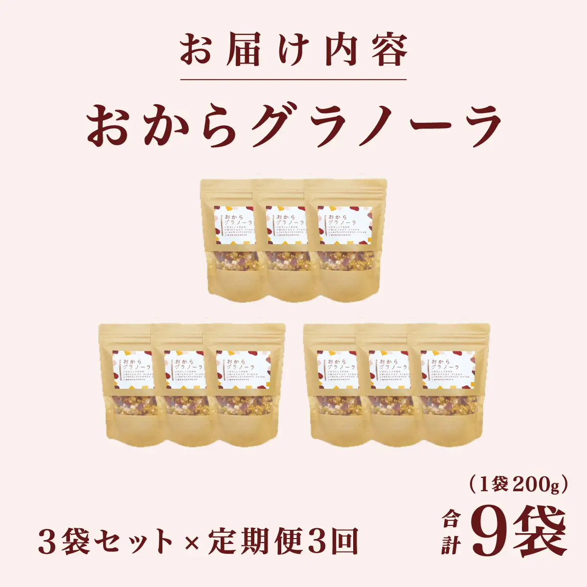 ＜定期便・全3回＞ おからグラノーラ 3袋セット
