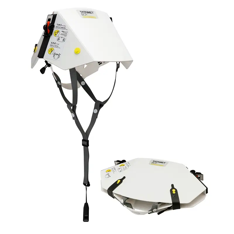 ≪国家検定合格品≫ 防災用 折りたたみ式 ヘルメット タタメット BCP 2個 防災備蓄 防災グッツ 非常用 折りたたみ コンパクト 収納 持ち運び簡単 防災 備え 落下物 大人 自宅用 家庭用 職場用 雑貨 栃木県 足利市  F7Z-1949