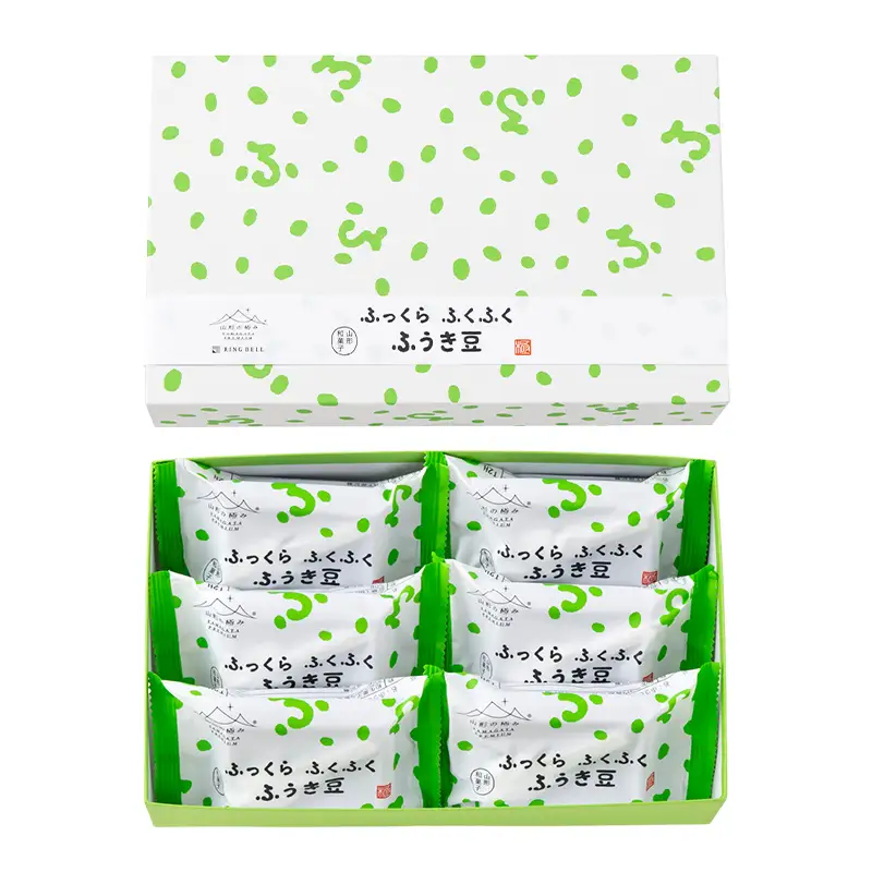 【山形の極み】十一屋 ふっくら ふくふく 山形和菓子 ふうき豆 6個 ギフト箱入り F2Y-7007