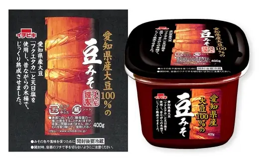 イチビキ カップみそ 愛知県産大豆100％の豆みそ 400g × 6個 計2.4kg みそ 味噌 ミソ 豆みそ 大豆 豆 まめ フクユタカ 天日塩 塩 調味料 だし