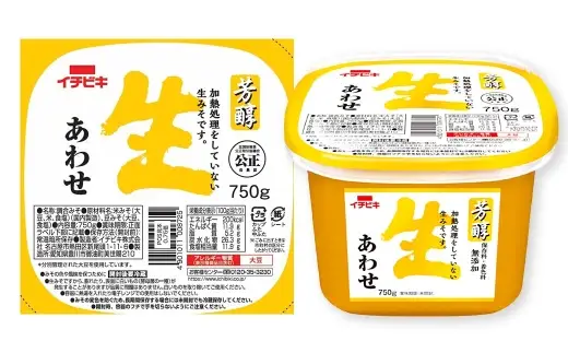 イチビキ カップみそ 芳醇生あわせ 750g × 6個 計4.5kg みそ 味噌 ミソ 合わせ味噌 あわせみそ 豆みそ 米みそ 大豆 米 食塩 生みそ 調味料 だし