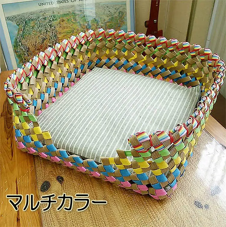 紙バンドで編んだペットベット（完成品）