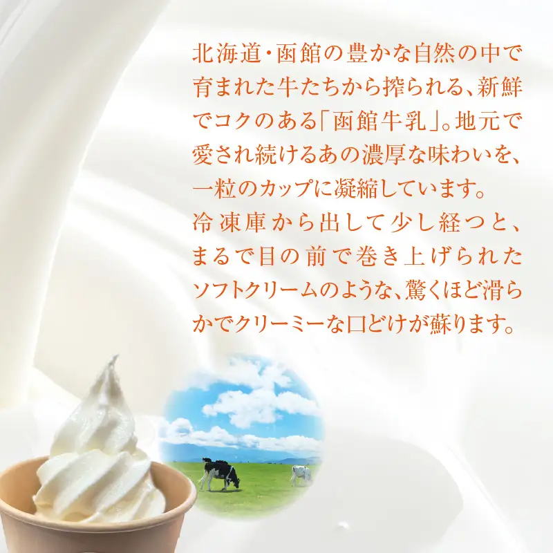 函館牛乳ソフトクリームアイス 110ml×8個_HD206-002