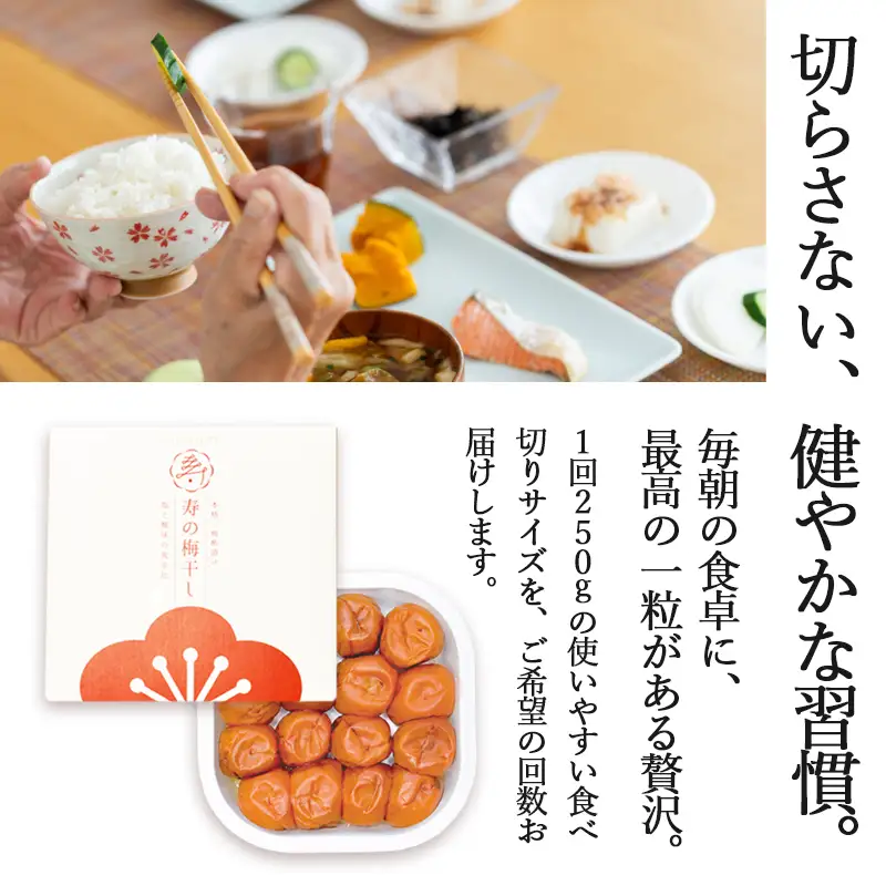 【定期便12ヶ月】 寿の梅干し 250g×12回 うめぼし