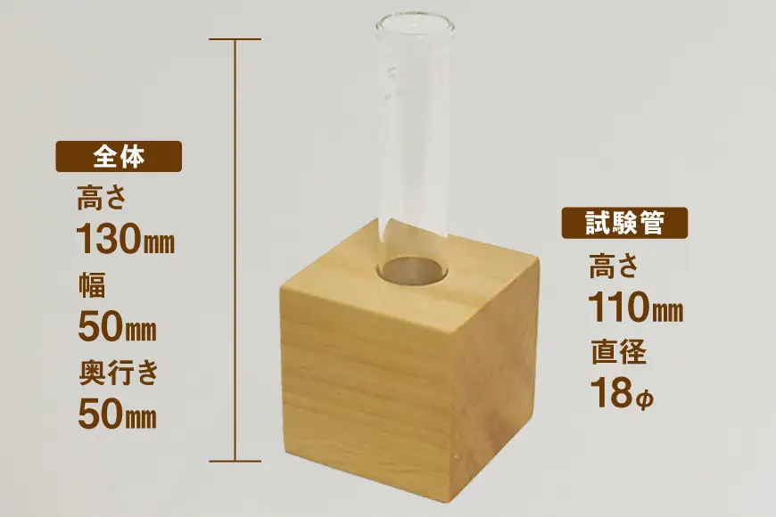 雑貨 花瓶 キューブ 一輪挿し トチ