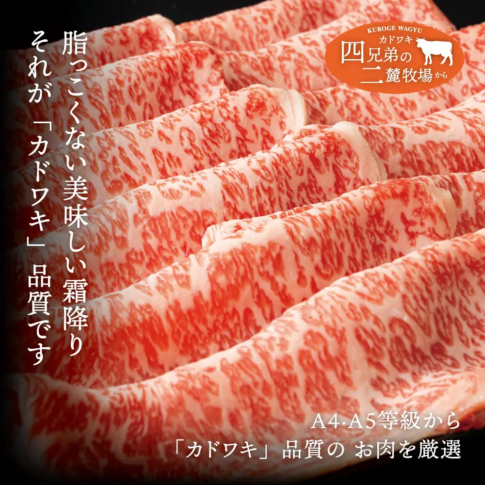 A4･A5「二麓（にろく）霜降り」黒毛和牛（大判）ローススライス 1kg（250g×4） ニセコ連峰と鈴鹿山脈、二つの麓（ふもと）で育てた脂の質にこだわった美味しい霜降りをリーズナブルに│牛肉 国産牛 ブランド牛 冷凍便 年末年始 お正月 焼肉 しゃぶしゃぶ すき焼き 三重県 四日市市 ふるさと納税