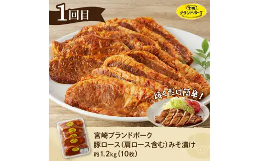 おうちで簡単時短おかず6回定期便 レンチン 焼くだけ 簡単調理 ストック ブランドポーク 豚ロース みそ漬け 生姜焼き 豚ハラミ 豚サガリ 豚ホルモン チキン南蛮 鶏モモ 炭火焼 弁当 宮崎県 延岡市 N061-YZD052