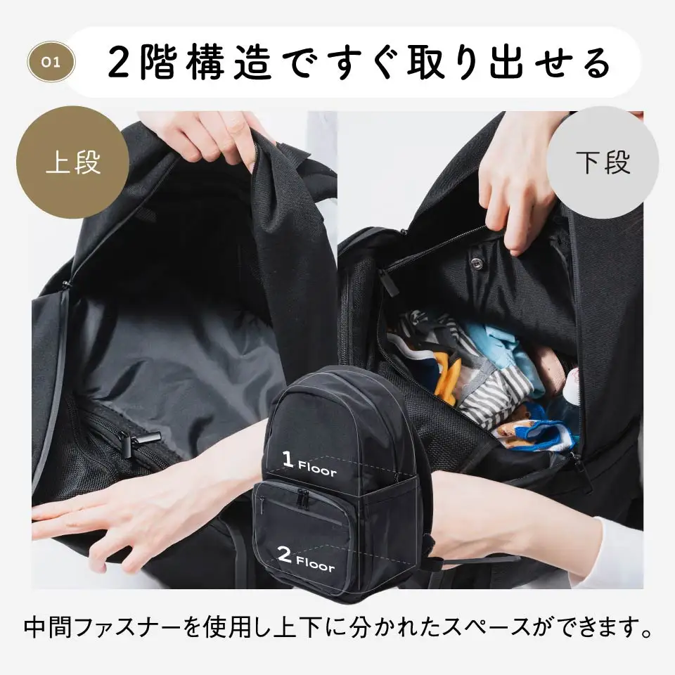サンドグレー MURA マザーズリュック マザーズバッグ｜リュック