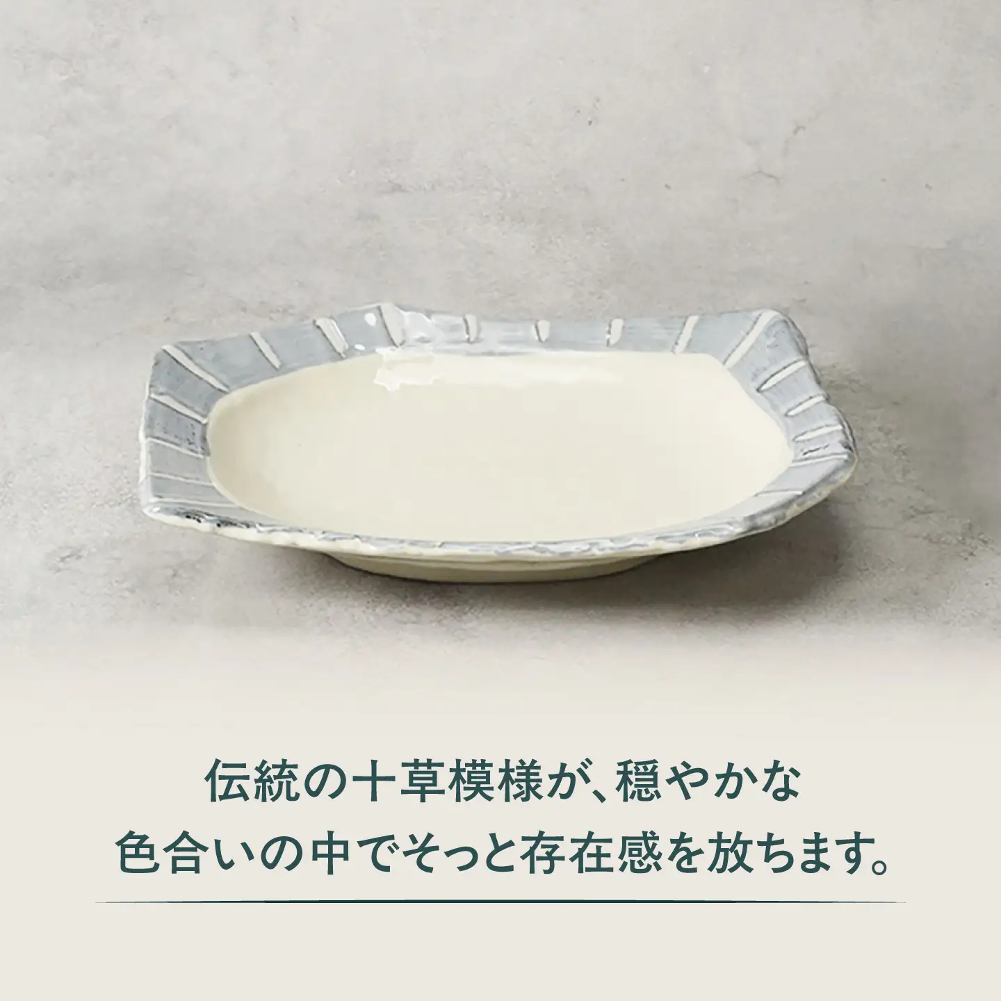 【美濃焼】和十草 なごみとくさ ちぎり型 前菜皿 2枚セット【カネ定製陶】 プレート 和食器 モダン[MEI362]