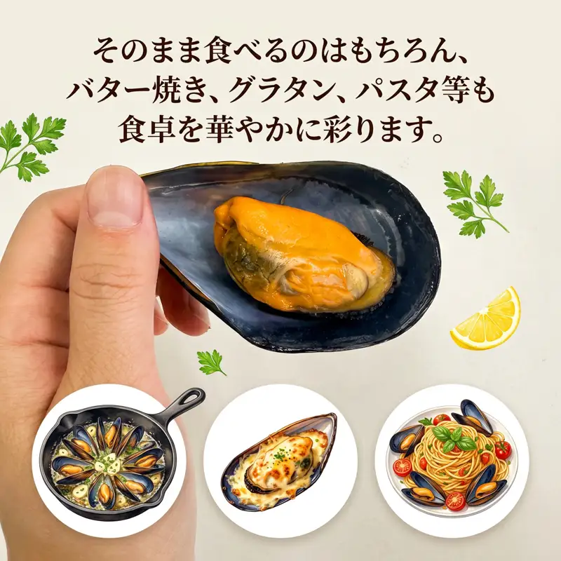 蒸しムール貝 30個 (10個×3パック) 冷凍