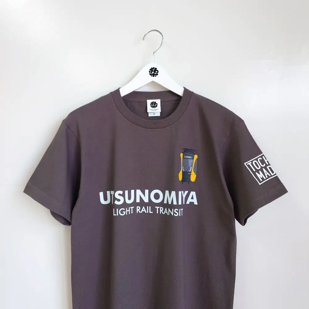 【宇都宮ライトレールコラボ】LRT胸元ロゴデザインTシャツ | コラボ オリジナル 男女兼用 綿100% 栃木県 宇都宮市 トチギマーケット