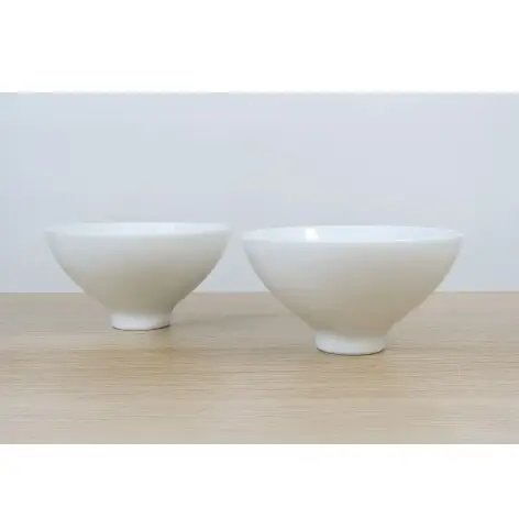 有田焼 李荘窯 白磁 ペア茶碗【三光堂】組茶碗 夫婦茶碗 ご飯茶碗 飯碗 茶碗 ちゃわん 白い 器 ホワイト モダン シンプル 新婚祝い ギフト A24-216