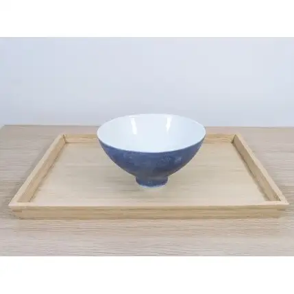 有田焼 李荘窯 コスモスブラスト 茶碗 ご飯茶碗 【三光堂】茶碗 ちゃわん 飯碗 青い 器 モダン おしゃれ 陶磁器 プレゼント ギフト A24-217