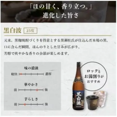 【毎月定期便】鹿児島限定粒露と黒白波 1800ml×各1本セット DD0-0022全3回【配送不可地域：離島】【4088665】