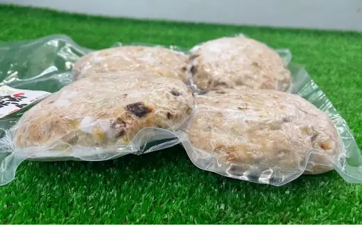＜ R8年熊本地震復興支援 ＞梅肉ポークハンバーグ 4個 ハンバーグ 豚 豚肉 惣菜 おかず 冷凍 梅肉ポーク レンジ 国産 九州産 熊本県 上天草市