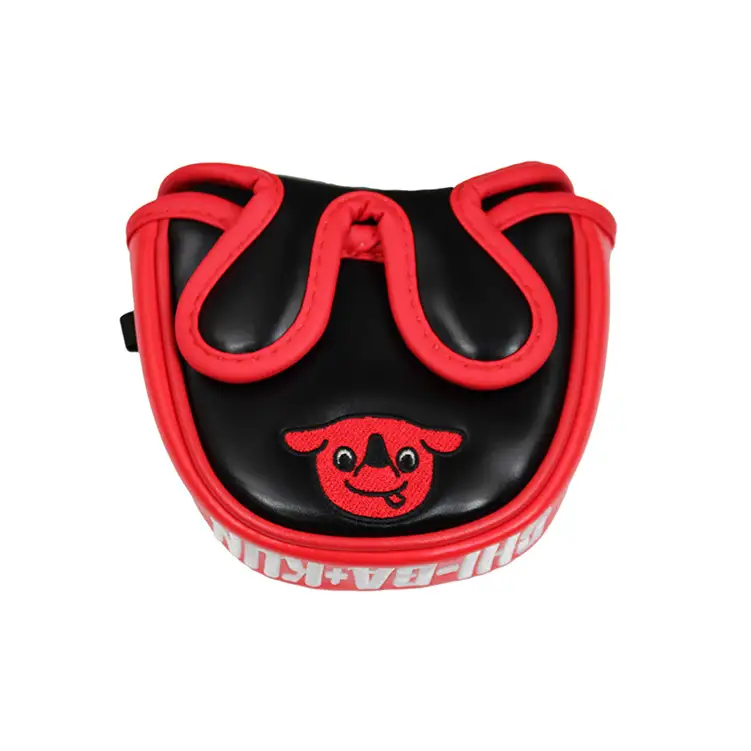チーバくんヘッドカバーコレクションVol.1 RED×BLACK EDITION マレット型パター用 ゴルフ ヘッドカバー マグネットタイプ 千葉市 千葉県