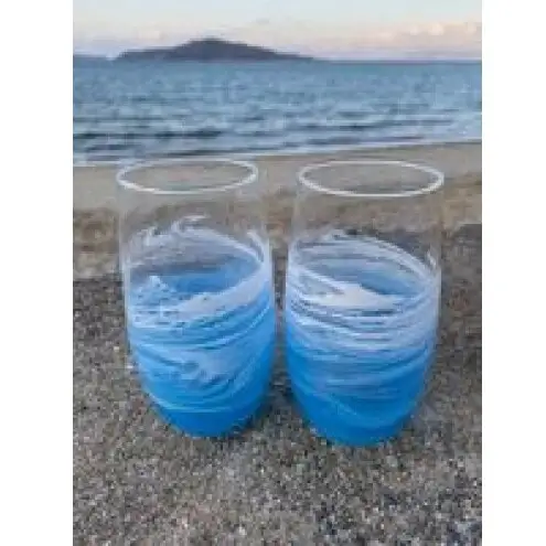 【福岡市】オーシャングラス 1個 420ml【ブルー系】