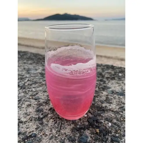【福岡市】オーシャングラス 1個 420ml【ピンク系】