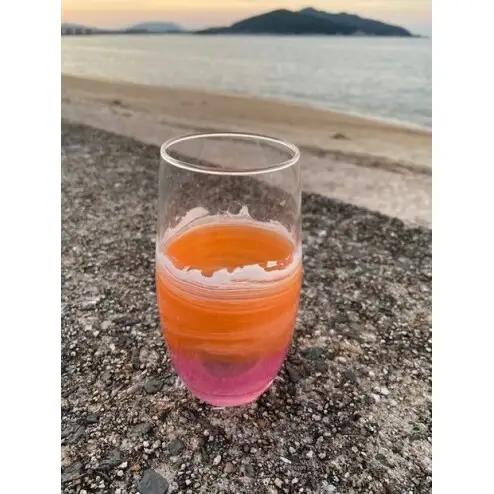 【福岡市】オーシャングラス 1個 420ml【オレンジ系】