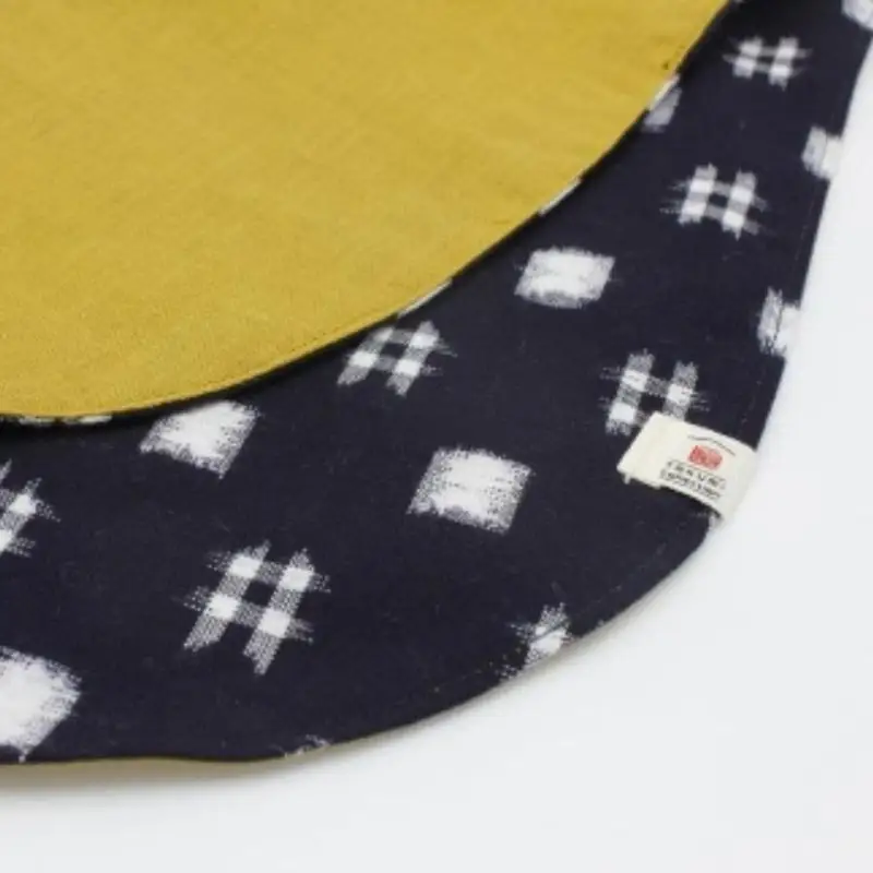 伝統工芸品“絣”を使った【スタイチーフ】《福岡市製造　by　TAKUMI Collection》【紺 井桁×アラレ】 タクミコレクション 匠コレクション TAKUMI Collection