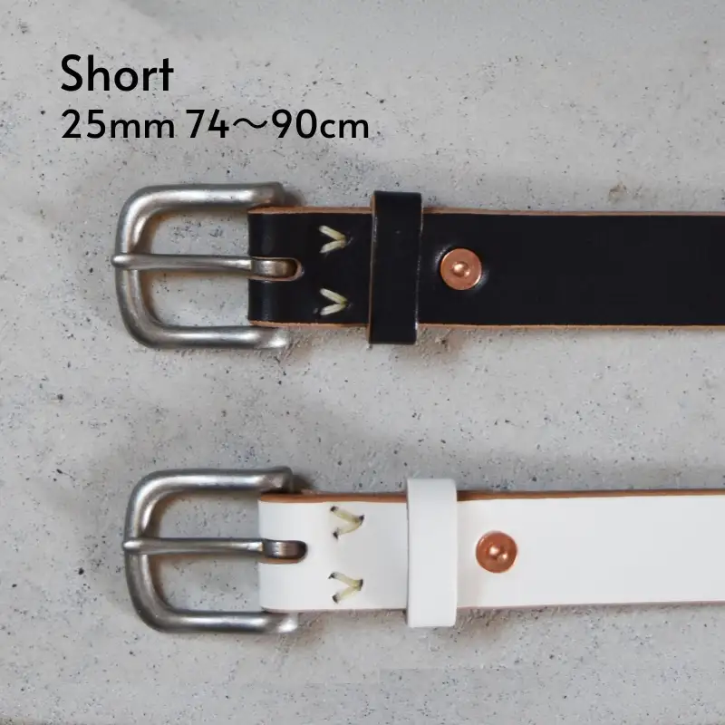 Teha'amana Copper Rivet Belt 25mm ベルト ブラック ショートサイズ