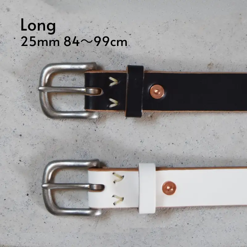 Teha’amana Copper Rivet Belt 25mm ベルト ホワイト ロングサイズ