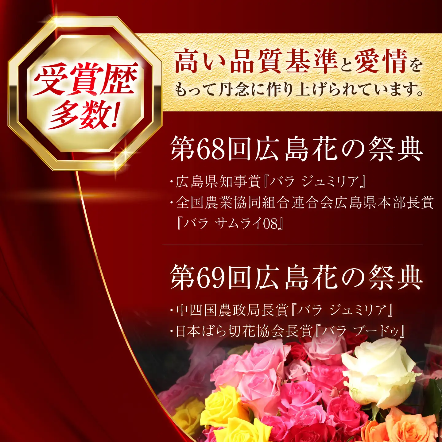 バラ 10本セット 花束 ブーケ 薔薇 ローズ 生花 フラワー 産地直送 贈り物 江田島市/タナカローズガーデン[XDC001]
