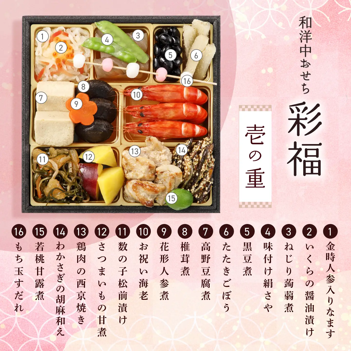 【2027年おせち】和洋中おせち　彩福（三段重）＜2026年12月下旬出荷＞※新商品【お正月 おせち料理 おせち 和風 洋風 中華 神奈川県 山北町 】