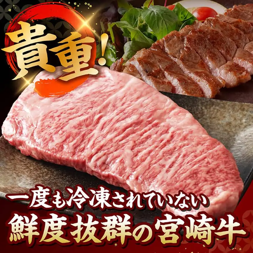 【A5等級】【新鮮チルド便】宮崎牛特選サーロインステーキ 600g 【 肉 宮崎 ステーキ 牛肉 おかず A5 】