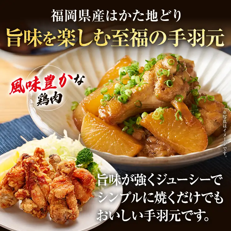 はかた地どり 手羽元 2㎏(1㎏×2) はかた地どり